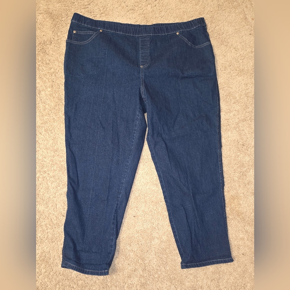 JMS Women's Elastic Waist Stretch Plus Size Jeans
